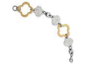 Stainless Steel Gold Ipg Plated Fancy Link Bracelet