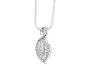 Sterling Silver Cz Brilliant Embers Necklace