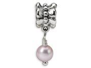 Sterling Silver Reflections Pink Freshwater Cultured Pearl Dangle Bead