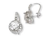 Sterling Silver Cz French Wire Earrings