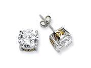 Sterling Silver Gold Plated X O 8mm Cz Stud Earrings