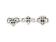 Sterling Silver Gothic Shield Bracelet