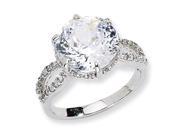 Sterling Silver 100 Facet Cz Ring Size 6