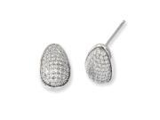 Sterling Silver Cz Brilliant Embers Polished Post Earrings