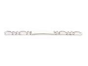 Sterling Silver 8inch Polished Engraveable Figaro Link Id Bracelet