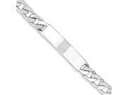 Sterling Silver 8inch Polished Engraveable Curb Link Id Bracelet