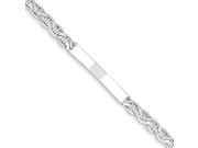 Sterling Silver Polished Engraveable Anchor Link Id Bracelet