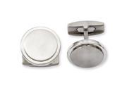 Titanium Brushed And Polished Cuff Links