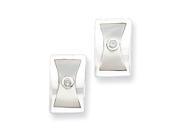 Ss White Ice .02ct Diamond And Mop Earrings