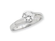 Sterling Silver Cz Ring Size 8