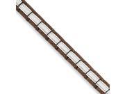 Stainless Steel Chocolate Ip Plated 8.75in Bracelet