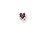 14k 5mm Heart Amethyst Bezel Pendant 14k 5mm Heart Amethyst Bezel Pendant
