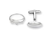 Stainless Steel Polished Oval Cuff Links