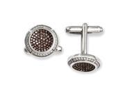 Sterling Silver Cz Brilliant Embers Cuff Links