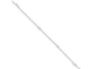 Sterling Silver W 1in Ext. Anklet