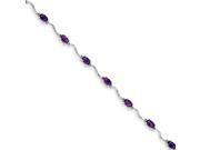 Sterling Silver Amethyst Bracelet