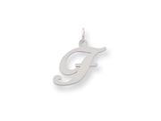 Sterling Silver Medium Fancy Script Initial F Charm