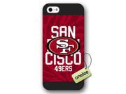 Personalize NFL San Francisco 49ers Team Logo Frosted Black iPhone 5 Case Cover NFL San Francisco 49ers Team Logo Frosted Black iPhone 5s Case Cover