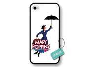 Onelee TM Personalized Mary Poppins Plastic Black iPhone 4 4s Case Cover