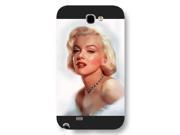 Onelee Customized Black Frosted Samsung Galaxy Note 2 Case Marilyn Monroe Samsung Note 2 case Only fit Samsung Galaxy Note 2
