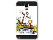 Onelee Customized Black Frosted Samsung Galaxy Note 4 Case Calvin and Hobbes Samsung Note 4 case