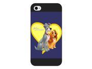 Customized Black Hard Plastic Disney Lady and the Tramp iPhone 4 4s case