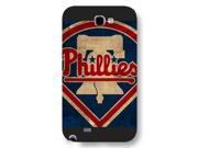 Galaxy Note 2 Case Onelee TM MLB Philadelphia Phillies Samsung Galaxy Note 2 Case [Black Frosted Hardshell]