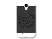 Galaxy S4 Case Onelee TM MLB Washington Nationals Samsung Galaxy S4 Case [White Frosted Hardshell]