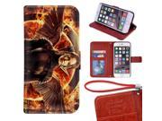 iPhone 6s Wallet Case[4.7 inch] Onelee The Hunger Games Premium PU Leather Case Wallet Flip Stand Case Cover for iPhone 6s with Card Slots