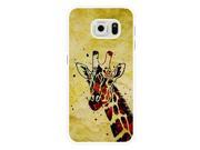 Samsung S6 edge case Customize Factory Cute Animal Giraffe Hard Frosted White Samsung S6 edge Case Neverfade Scratchproof Ametabolic case