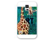 Samsung S5 case Customize Factory Cute Animal Giraffe Hard Frosted White Samsung S5 Case Neverfade Scratchproof Ametabolic case