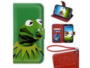Samsung Galaxy S6 Edge Wallet Case Kermit The Frog Premium PU Leather Protective Case with Card Holder for Samsung Galaxy S6 Edge