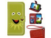 Samsung S6 Edge Plus Wallet Case[4.7 inch] Kermit The Frog Premium PU Leather Protective Case with Card Holder for Samsung S6 Edge Plus