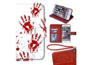 BOLIN Blood Splatter PU leather [Card Slot] [Flip] [Wallet] Case For iPhone 7 4.7