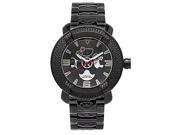 Aqua Master 96 Model Black PVD Stainless Steel Diamond Watch With Skeleton Dial