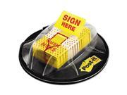 Post it Flags Flags in Dispenser Sign Here Yellow 200 Flags Dispenser