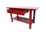 Excel Red Steel Work Bench 59 W x 25.2 D x 34 H