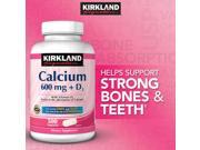 Kirkland Signature Calcium 600 mg D3 500 Tablets