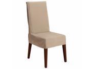 Sure Fit Cotton Duck Shorty Dining Chair Cover Linen