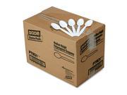 Dixie Plastic Cutlery Medium weight Teaspoons White 1000 Carton