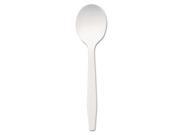 Dixie Plastic Cutlery Medium weight Soup Spoons White 1000 Carton
