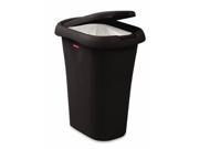 Rubbermaid Touch Top 8.75 Gallon Waste Can Black