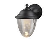 Hardware House Medium LED Lantern with Clear Bubble Glass Textured Black