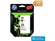 HP 21 Black 22 Tri color Original Ink Cartridges 2 pack C9509FN
