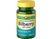 Spring Valley Bilberry with Lutein Softgels 60 count