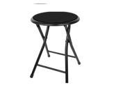 Trademark Home Collection 18 Cushioned Folding Stool Black