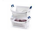 Rubbermaid 1.6 BU Stack n Sort Laundry Basket White