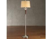 MID CENTURY LIVING Kedzie Brushed Nickel Contoured Base 2 light Accent Floor Lamp