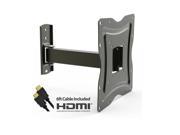 Full Motion TV Wall Mount for 10 50 TVs with Tilt and Swivel Articulating Arm and HDMI Cable UL Certified