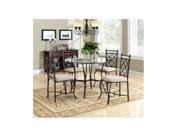 Mainstays 5 Piece Glass Top Metal Dining Set